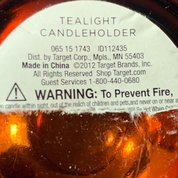 Target Orange & Clear Glass Votive Candleholders, [Set of 2] - Picture 9 of 9